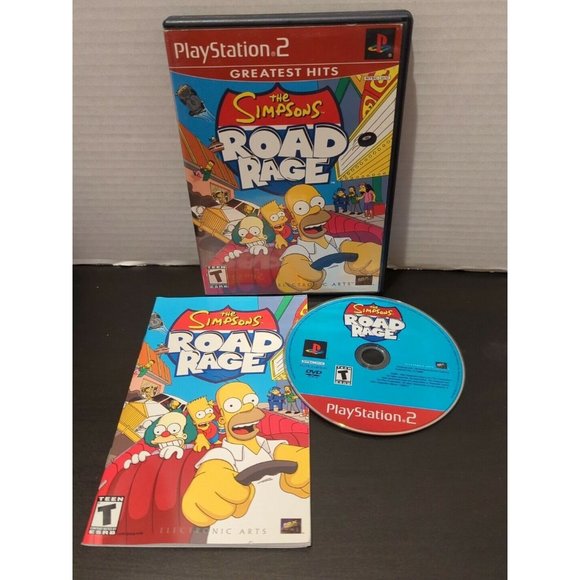 The Simpsons Road Rage Sony PlayStation 2 PS2 2001 Greatest Hits CIB - Picture 1 of 1